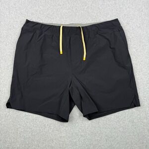 Wellen Shorts Mens 2XL‎ Black Nylon Stretch Performance Training Gym Running